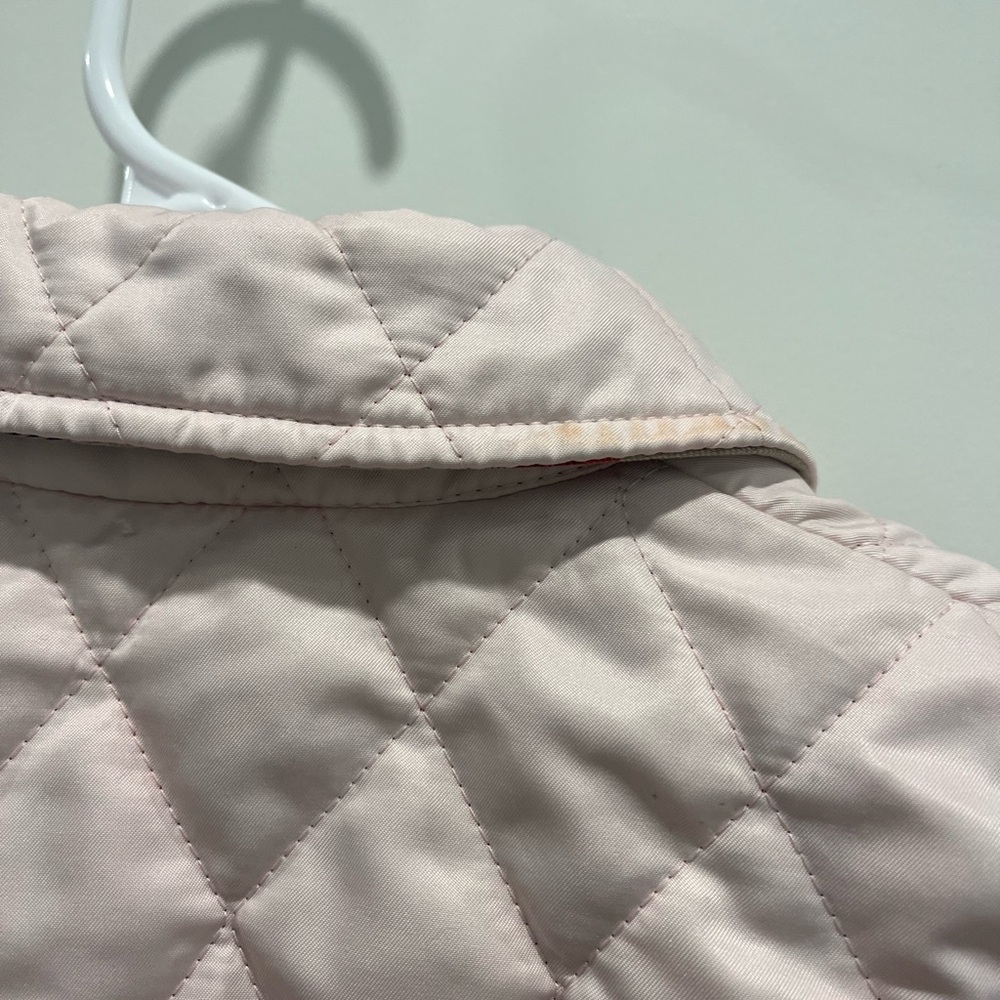 Girls Light Pink Burberry Quilted Jacket - Size 14 - Picture 8 of 11